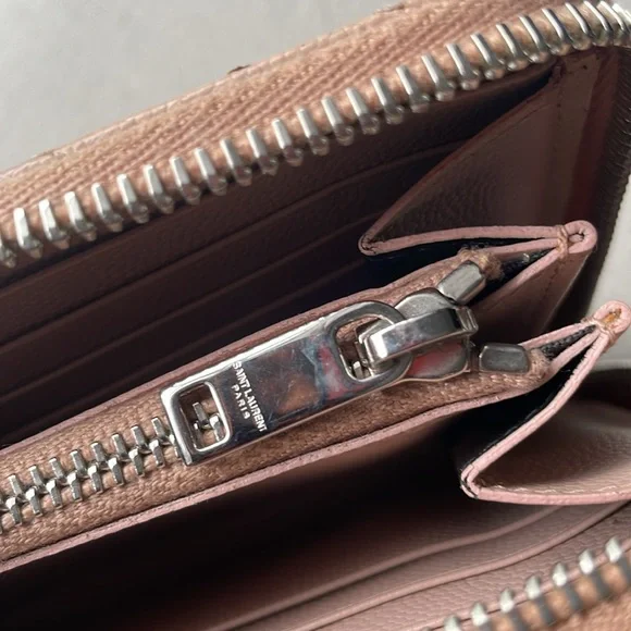 YSL wallet in blush pink silver hardware with dust bag and COA - Picture 13 of 16